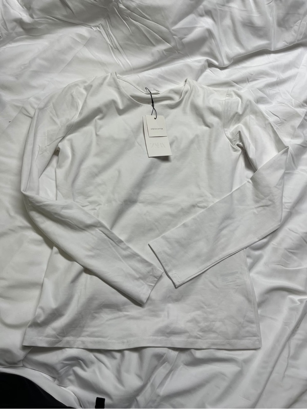 Women’s White Long-Sleeve Crewneck Jersey Shirt size XL NWT